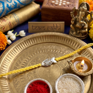 Matsya Blessings Silver Fish Rakhi