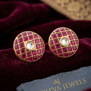 Rosé Glow Kundan Earrings