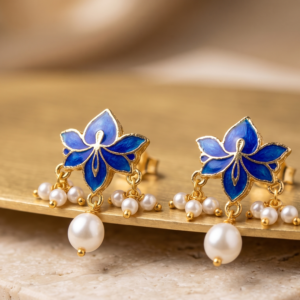 Lotus Grace Meenakari Earring