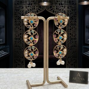 Navratna Royale Statement Earrings