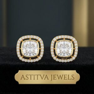 Polki Glow Square Earrings